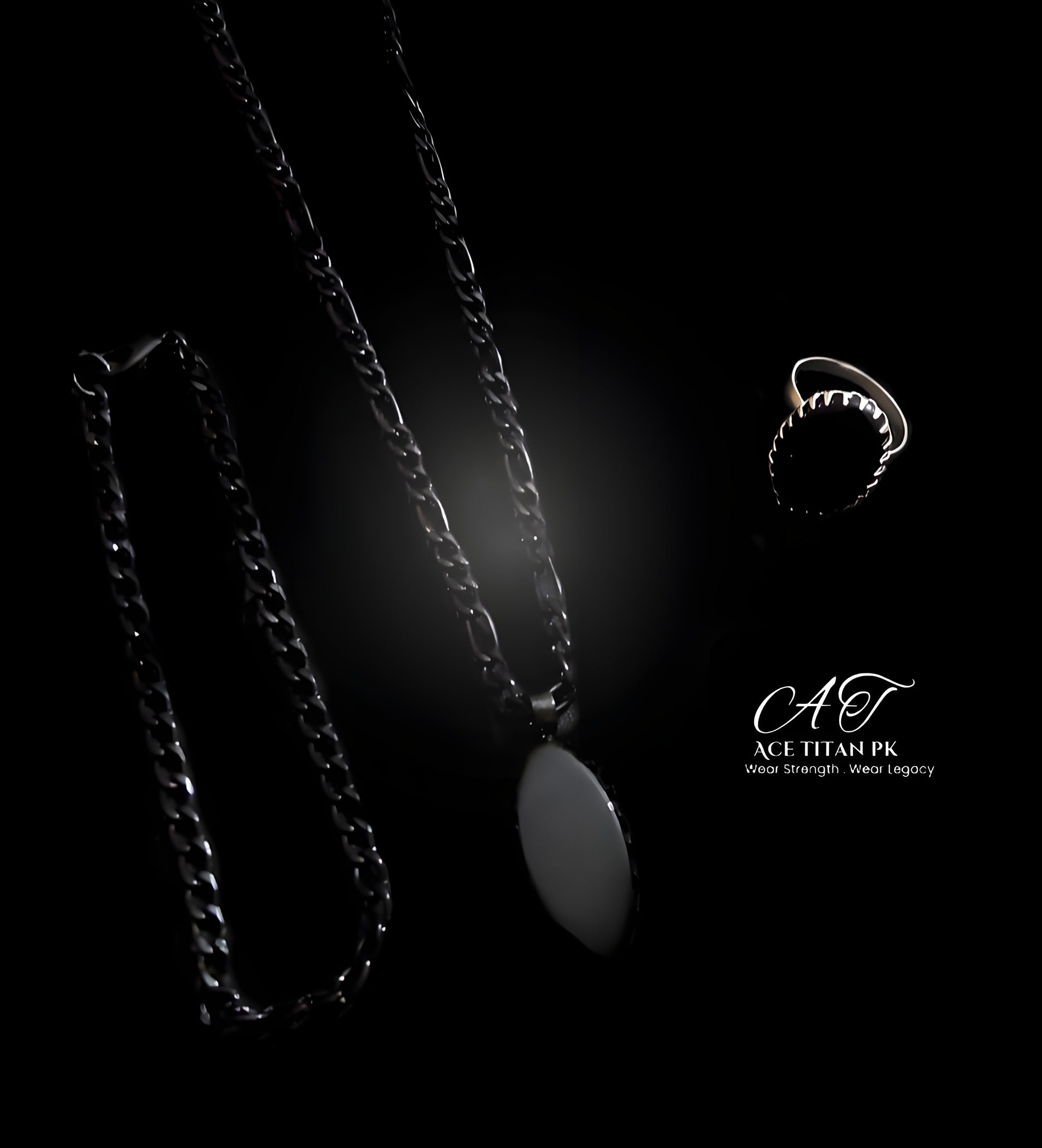 Midnight Valor Set – Chain, Pendant & Ring by Ace Titan PK